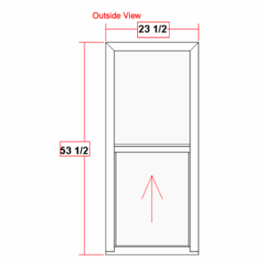 24" W x 54" H